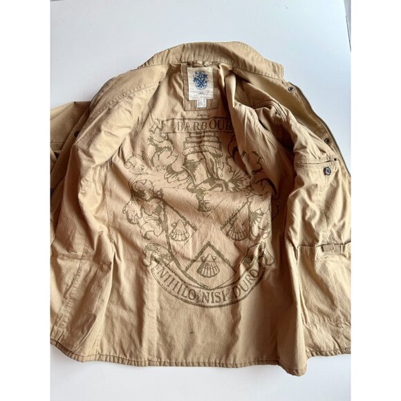 BARBOUR Tan Cotton Washed Twill International Belted Field Jacket, Size 6 - Picture 12 of 16